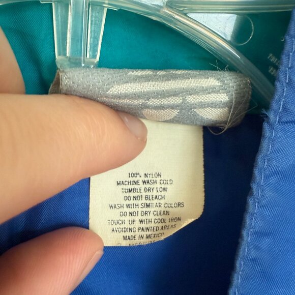 VINTAGE 80s Adidas Windbreaker Lightweight Jacket Mens Colorblock Full Zip - Picture 5 of 7